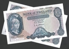 B280 O'BRIEN 1961 FIVE POUND £5 BANKNOTE  - SELECT YOUR NOTE -