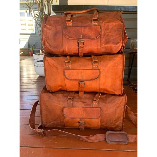Big leather duffle bag - 37",