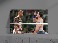 Wrestlemania 40 24x36 inch poster John Cena And The Rock You Can't See Me Gloss