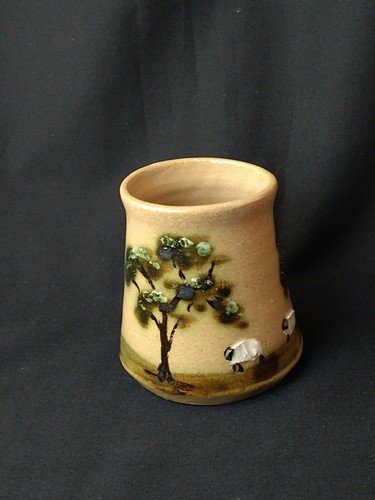 Studio pottery vase with - pottery,,