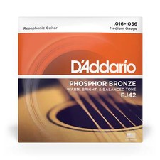 D'Addario EJ42 Phosphor Bronze 16-56 Resonator Acoustic Guitar Strings