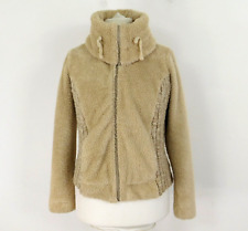 Per Una Cream Fleece Size Medium Oversized Collar Ribbed Details Pockets