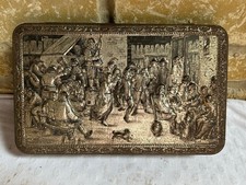 Vintage Tenier G.B.Co. Metal Collectible Biscuit Tin With Hinged Lid 1950’s