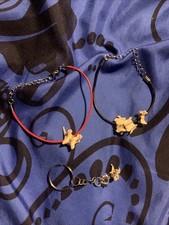 3x vertebrae bone keychain and