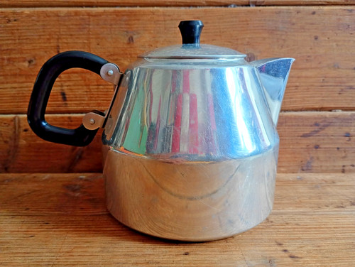 Vintage aluminium teapot - vintage,