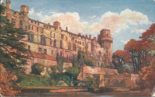Warwick castle tucks oilette - warwick,,