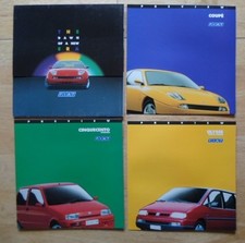 FIAT CINQUECENTO SPORTING COUPE & ULYSSE 1994 set of 3 UK Mkt Preview Brochures
