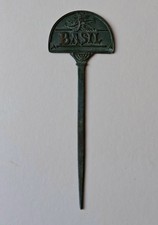 BASIL Decorative Collectable Metal Herb Garden Sign Marker Spike