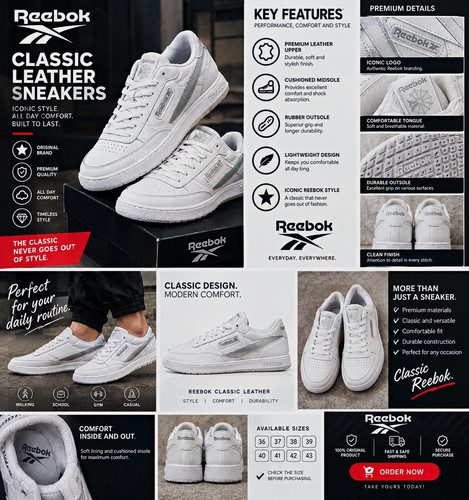 Reebok classic leather - reebok,