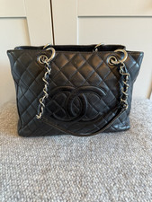 Chanel Black Caviar GST Bag Silver Hardware