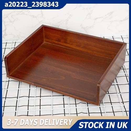 Wooden desk organiser tray - wooden,