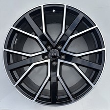 GENUINE AUDI RS6 21" DIAMOND CUT ALLOY WHEEL ANTHRACITE BLACK ET25 4G0601025CL