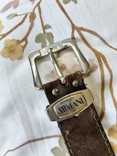 Armani brown leather suede - brown,