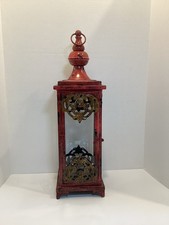 Extra Large Red Metal Candle