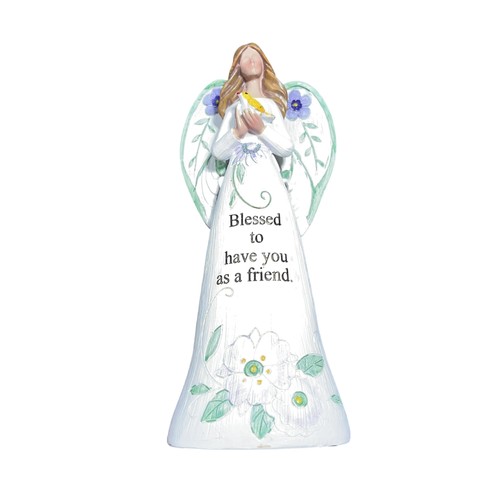 Angel figurine white resin - figurine,