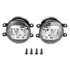 Pair Front Fog Lamp LED Foglight Clear Lens IP68 Water Resistant Universal SG