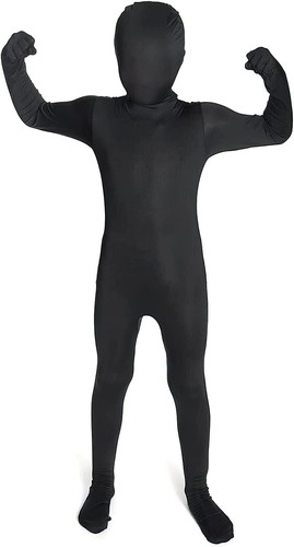 Kids black morphsuit boys - black,