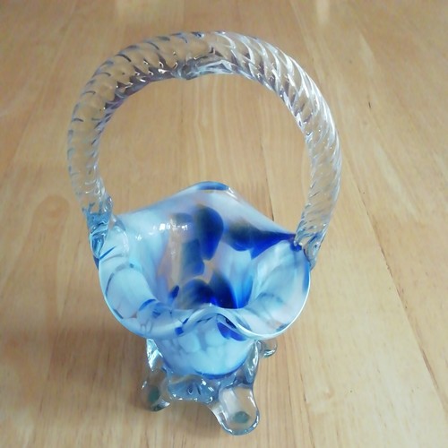 Vintage murano blue white - &,