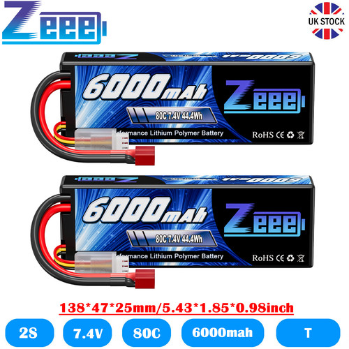 Zeee 2s 6000mah 80c - 2x,