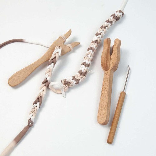 Knitting fork braiding tool - braiding,