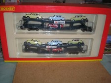 Hornby R6397 Car transporter complete with 8x cars OO Gauge Wagon Set Boxed