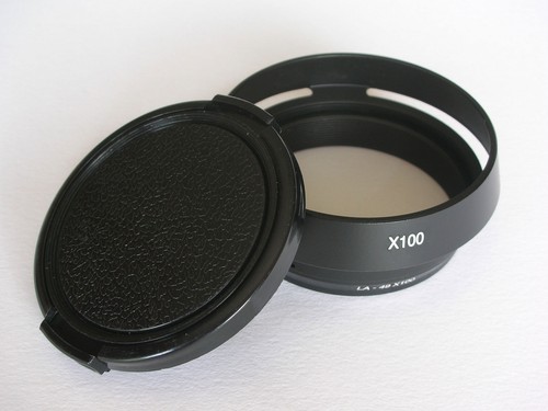 Metal lens hood - hood, fuji