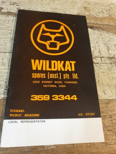 Old wildkat tractor spares - old,