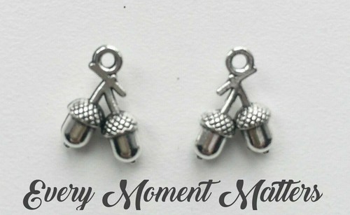 Tibetan silver acorns - silver,