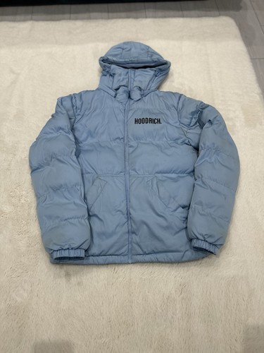Blue hood rich puffer coat - rich,