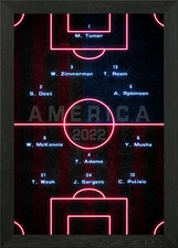 American football team Framed