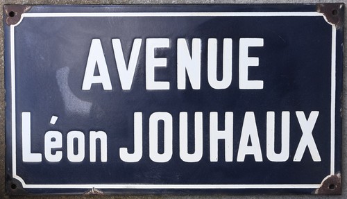 Old french enamel - french, road