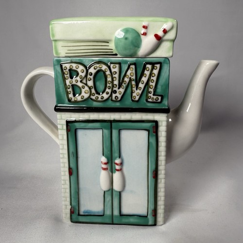 Whimsical bowling teapot - whimsical,