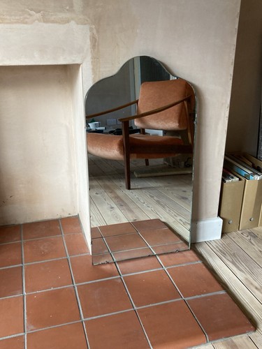 Vintage arched mirror - arched,