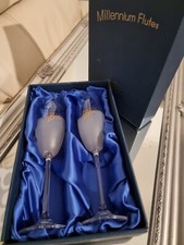 Millennium Flutes Bohemia Crystalex Glass Made in Chech Republic