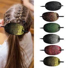 Women Leather Hair Barrette