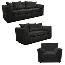 Monaco Black Corner Sofa