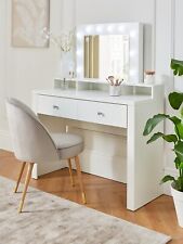Immy Dressing Table With Lit Mirror White Elegant Bedroom Storage Solution