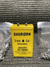 Vintage Sheridan .20 Air Gun Pellets Full 500 In Original Box.