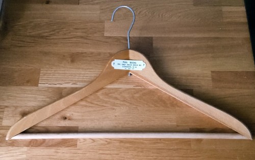 Vintage wooden coat hanger - vintage,