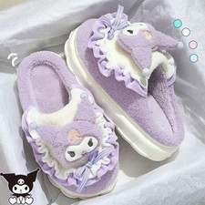 Winter Slippers warmSanrio Hello Kitty Cotton Shoes  Cinnamoroll Plushie Kawaii