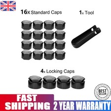 16P 17mm BLACK ALLOY WHEEL NUT