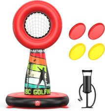 Inflatable Disc Golf Set for Kids Family Fun Complete Outdoor Yard Games 4Discs