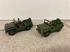 DINKY TOYS 674 AUSTIN CHAMP JEEP ARMY MILITARY DIECAST MODEL CAR RIDGED HUBS x 2