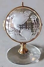 SWAROVSKI MINIATURE CRYSTAL MEMORIES SECRETS WORLD GLOBE DESK CLOCK 