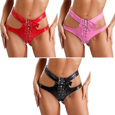 UK Womens PVC Leather Thongs