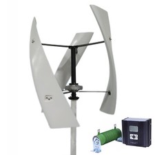1000W 24V 48V Vertical Wind Turbine VAWT Wind Power Generator & MPPT Controller