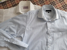 2 x QUALITY DOUBLE CUFFED SMART SHIRTS - THOS. PINK & AUSTIN REED - 16.5" COLLAR