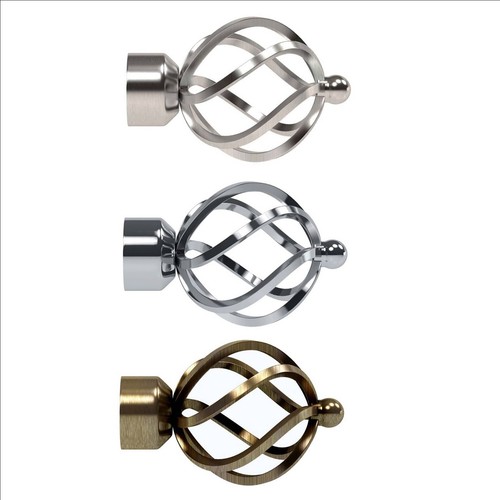 Cage curtain pole finials - cage,