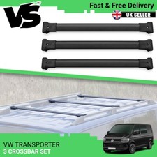 FITS VW T5 T5.1 T6 T6.1 TRANSPORTER BLACK .CROSS BARS SET FOR OUR ROOF BARS RACK