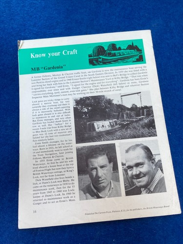 Canal waterway interest 1960s - waterway,